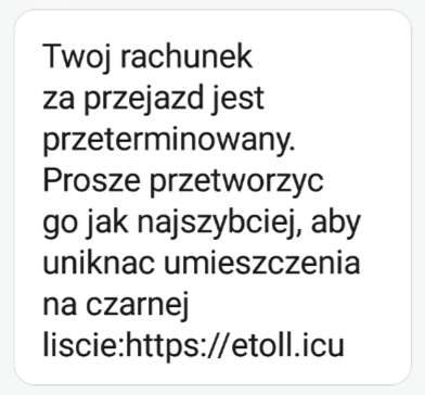 Ilustracja fałśzywej wiadomości sms