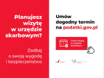 Planujesz wizytę w urzędzie skarbowym? Zadbaj o swoją wygodę i bezpieczeństwo. Umów dogodny termin na podatki.gov.pl