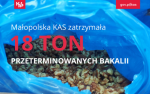 KAS zatrzymała transport 18 ton przeterminowanych bakalii. W niektórych opakowaniach były martwe owady. Na zdjęciu niebieski wór z orzechami włoskimi.