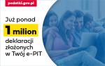 Już ponad 1 mln deklaracji złożonych w Twój e-PIT- grafika dekoracyjna.