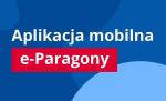 Grafika dekoracyjna z napisem Aplikacja mobilna e-Paragony