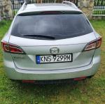 Samochód osobowy Mazda 6 kombi. Ciemne tylne szyby. 