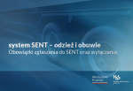 Informacje o obowiązkach zgłaszania do systemu SENT dotyczące odzieży i obuwia, udostępnione przez Ministerstwo Finansów i Krajową Administrację Skarbową.