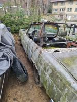 Samochód osobowy Mercedes Benz, wrak, rok produkcji 1965