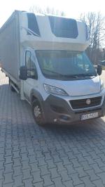 Samochód ciężarowy Fiat Ducato w kolorze białym. 