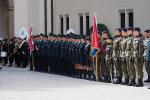Kompania honorowa IAS w Krakowie oraz XXV LO im. St. Żeromskiego w Krakowie.