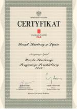 certyfikat BCC Urząd Przyjazny Przedsiębiorcy 2016