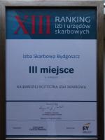 Dyplom III miejsce w kategorii najbardziej skuteczna izba skarbowa
