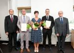 Zdjęcie przedstawia prelegentów i naczelników - laureatów konkursu 